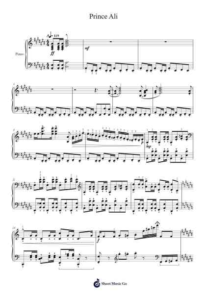 Prince Ali Sheet Music by Alan Menken-Arr.Zoben