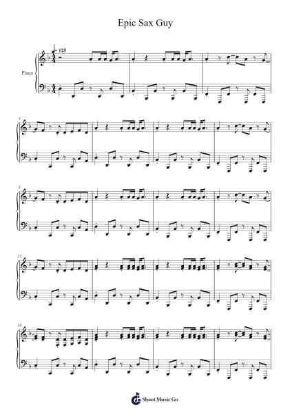 Epic Sax Guy Sheet Music by Sergey Stepanov-Arr.Thomgreg