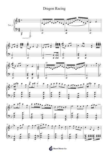Dragon Racing (from "How to Train Your Dragon 2") Sheet Music by John Powell-Arr.Totience Queesom