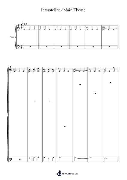 Interstellar - Main Theme Sheet Music by Hans Zimmer-Arr.Louisen Jusine