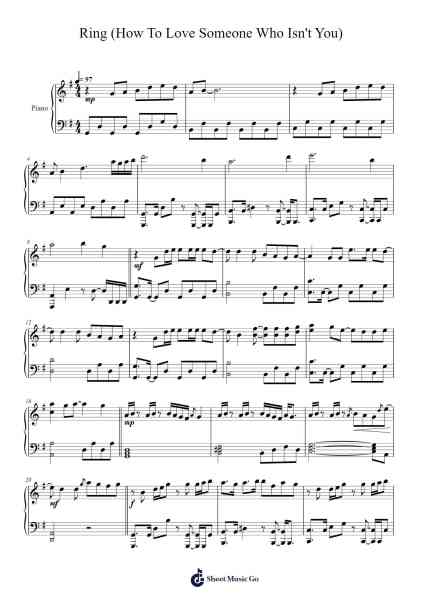 Ring (How To Love Someone Who Isn't You) Sheet Music by TOMORROW X TOGETHER-Arr.Vanralph Aunald