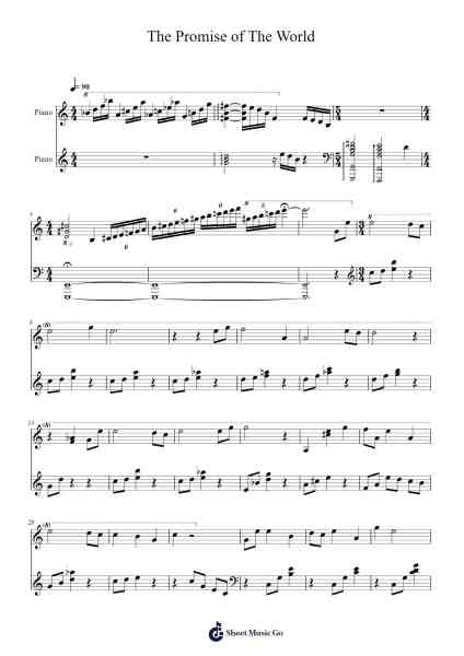 The Promise of the World - The Merry-Go-Round of Life Sheet Music by Joe Hisaishi-Arr.Wrightthodore Wolfgai