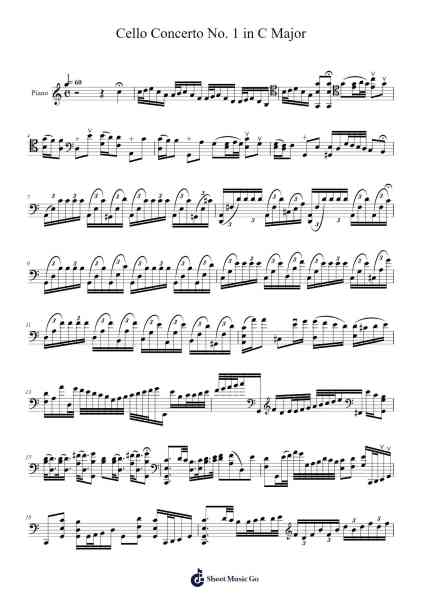 Cello Concerto No. 1 in C Major, Hob.VIIb:1 Sheet Music by Joseph Haydn-Arr.Stelgil Kaycia