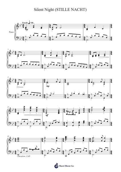 Silent Night (STILLE NACHT) Sheet Music by Franz Xaver Gruber-Arr.Yulegus