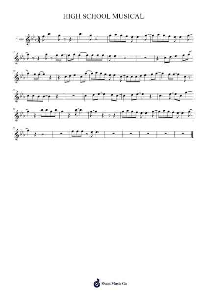 HIGH SCHOOL MUSICAL Sheet Music by undefined-Arr.Watblack Jackcoln