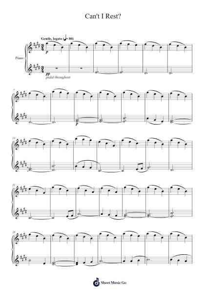 Can't I Rest? Sheet Music by Murray Gold-Arr.Tifville