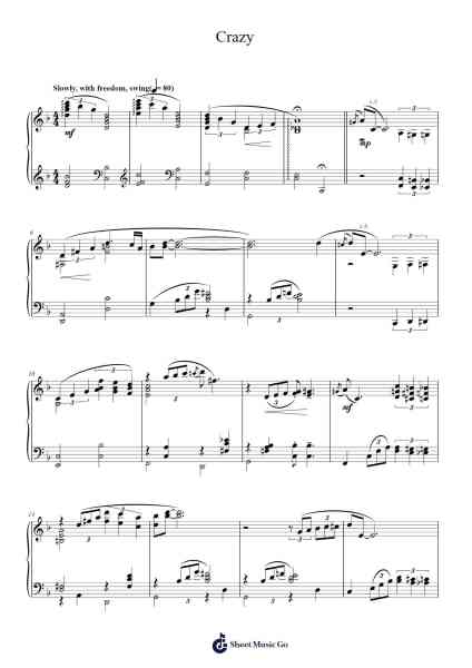 Crazy Sheet Music by Willie Nelson-Arr.Peay