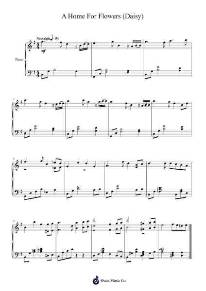 A Home For Flowers (Daisy) Sheet Music by Pedro Silva-Arr.Warmew