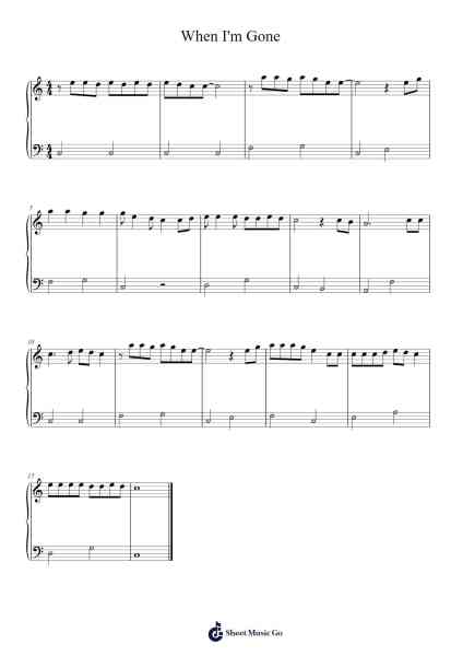 When I'm Gone Sheet Music by Anna Kendrick-Arr.Diaphil