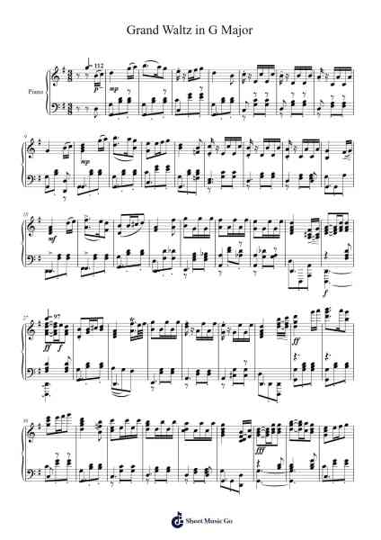 Grand Waltz in G Major Sheet Music by Dannyboy666-Arr.Bridrian
