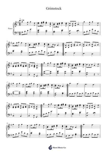 Grimstock Sheet Music by Misc tunes-Arr.Bumie Dorion