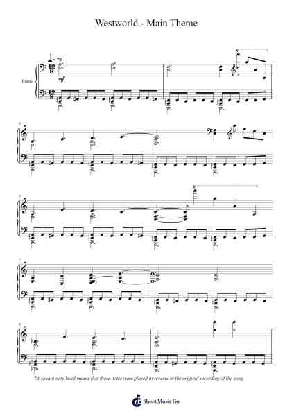 Westworld - Main Theme Sheet Music by Ramin Djawadi-Arr.Moulboyce