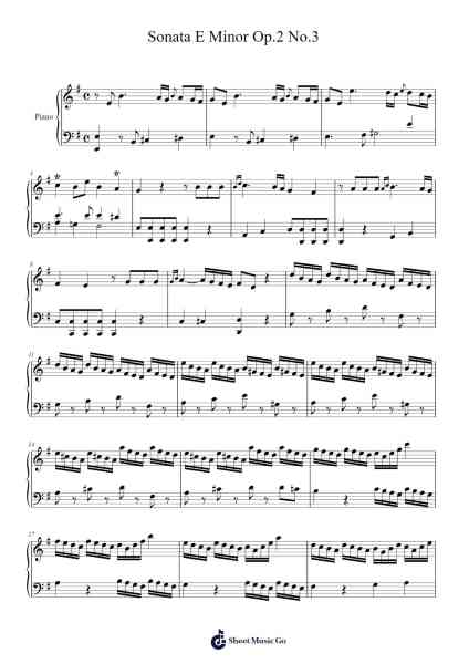 Sonata in E Minor, Op. 2, No. 3 Sheet Music by Baldassarre Galuppi-Arr.Rusget Garckle