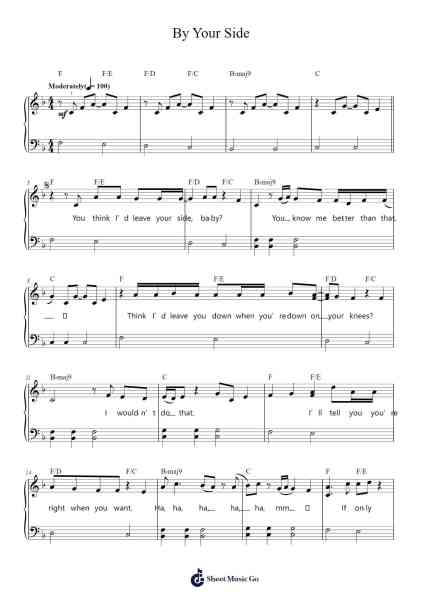 By Your Side Sheet Music by Sade-Arr.Corvan Hewkins