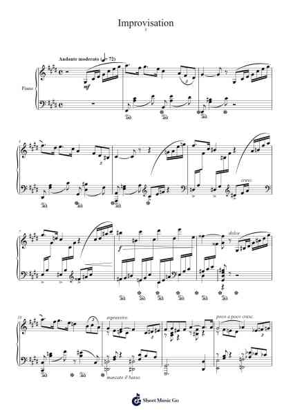 Pieces Breves, Op. 84 No. 5 "Improvisation" Sheet Music by Gabriel Fauré-Arr.Pistal