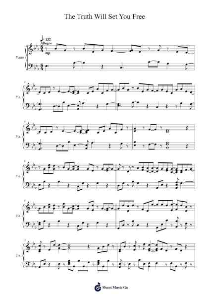 The Truth Will Set You Free Sheet Music by John Newton-Arr.Campgins