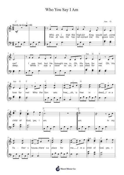 Who You Say I Am Sheet Music by Hillsong Worship-Arr.Deirmand