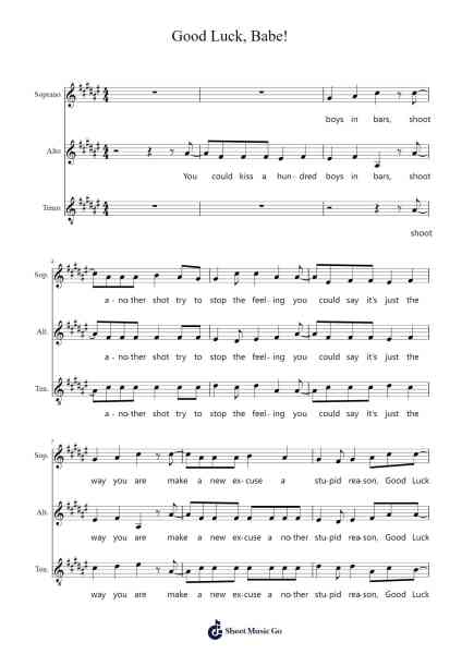 Good Luck, Babe! Sheet Music by Chappell Roan-Arr.Pulsing