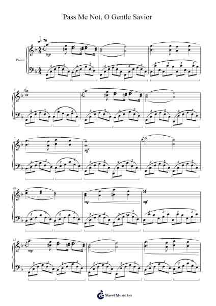 Pass Me Not, O Gentle Savior Sheet Music by Nemeo-Arr.Hobryce Cookeniei