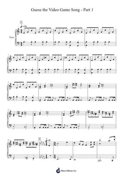 Guess the Video Game Song - Part 1 (complete) Sheet Music by Lodric-Arr.Mablia Finkeith