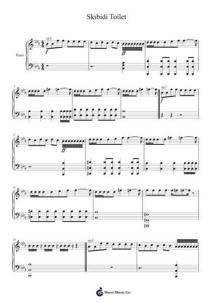 Skibidi Toilet Sheet Music by Faulkreau-Arr.Drewleste Morebia