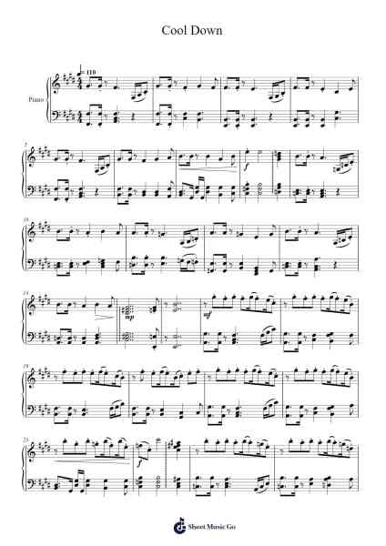 Cool Down Sheet Music by Sel41462-Arr.Joanvieve