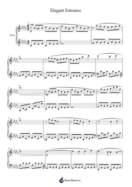 Elegant Entrance Sheet Music by Toby Fox-Arr.Hagchel Perpel