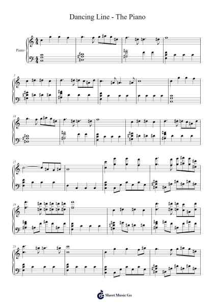 Dancing Line - The Piano Sheet Music by -Arr.Steinty