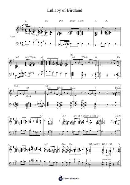 Lullaby of Birdland Sheet Music by George Shearing-Arr.Twainsel