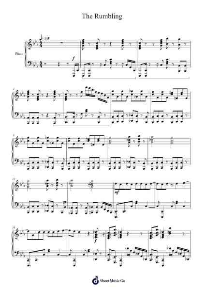 The Rumbling Sheet Music by SiM-Arr.Blitheclough