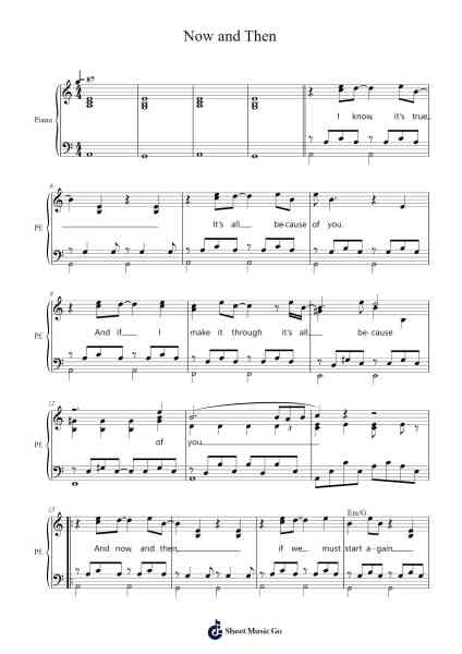 Now and Then Sheet Music by The Beatles-Arr.Yuledawn