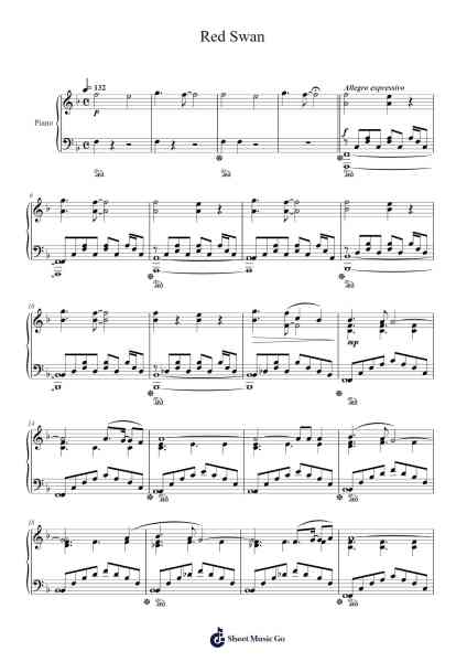 Red Swan Sheet Music by Yoshiki/HYDE-Arr.Pormon
