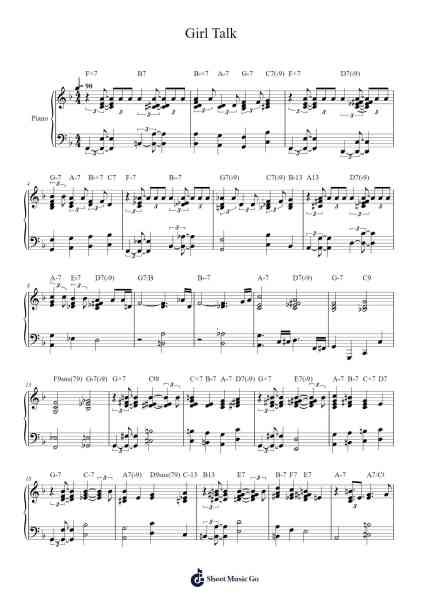 Girl Talk Sheet Music by Neal Hefti-Arr.Borgcon Keford