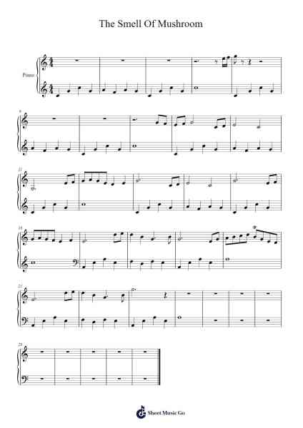 The Smell Of Mushroom Sheet Music by ConcernedApe-Arr.Jeno Willlotte