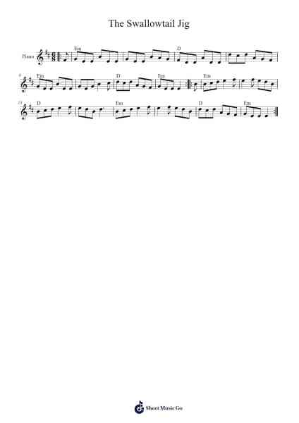 The Swallowtail Jig Sheet Music by Becklip-Arr.Moreges Mement