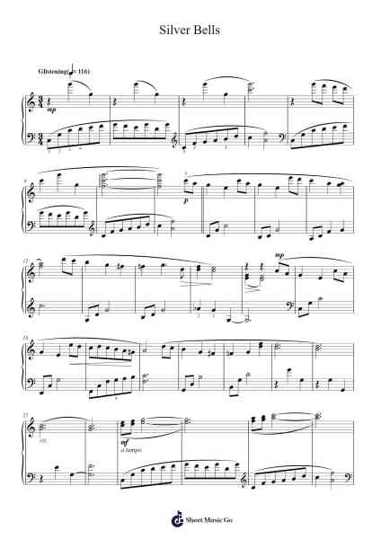 Silver Bells Sheet Music by JAY LIVINGSTON/RAY EVANS-Arr.Earmay