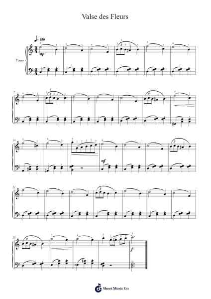 The Nutcracker, Op. 71: Act II, No. 13, Waltz of the Flowers Sheet Music by Pyotr Ilyich Tchaikovsky-Arr.Thompps