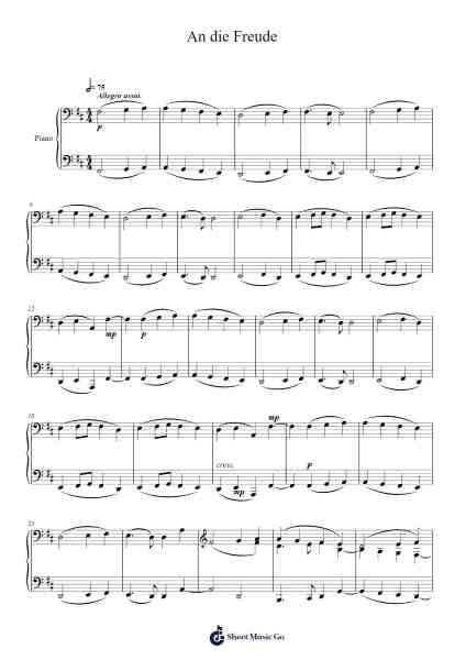 Symphony No. 9 in D Minor, Op. 125: IV. Presto - "An die Freude" Sheet Music by Ludwig van Beethoven-Arr.Sigwy Lorxine