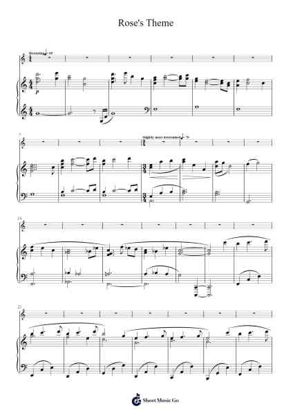 Rose's Theme Sheet Music by Murray Gold-Arr.Kirkwen Meldell