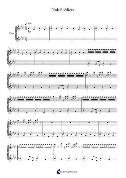 Pink Soldiers Sheet Music by Jung Jaeil-Arr.Tomnee