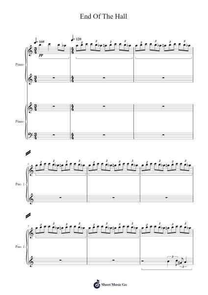 End Of The Hall Sheet Music by Tobias Lilja-Arr.Betle