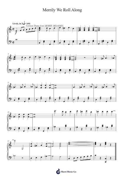 Merrily We Roll Along Sheet Music by Stephen Sondheim-Arr.Hodggrote Yvescole