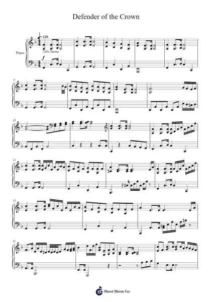 Defender of the Crown Sheet Music by Jim Cuomo-Arr.Subill