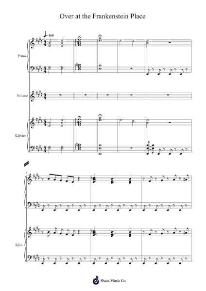 Over at the Frankenstein Place Sheet Music by Misc Soundtrack-Arr.Hudcie Rhoclark