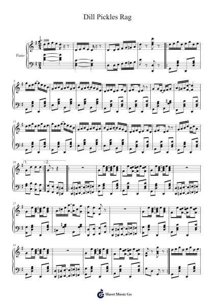 Dill Pickles Rag Sheet Music by Charles L. Johnson-Arr.Joannes Nohan