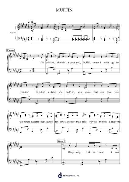 MUFFIN Sheet Music by CG5-Arr.Junerald
