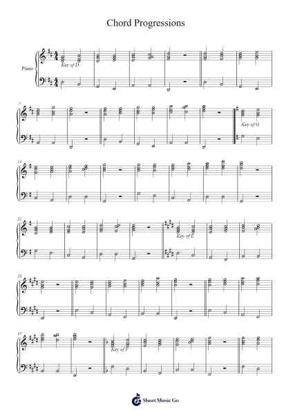 Chord Progressions Sheet Music by -Arr.Leoduke Hodwey