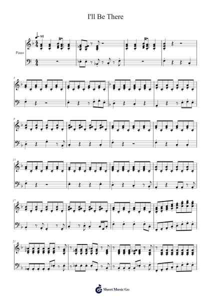 I'll Be There Sheet Music by The Jackson 5-Arr.Raemen