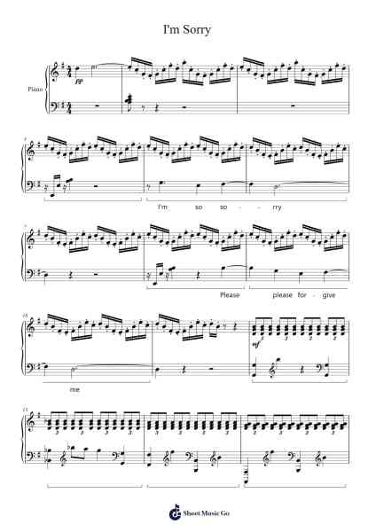 I'm Sorry Sheet Music by Seb W.-Arr.Odemick
