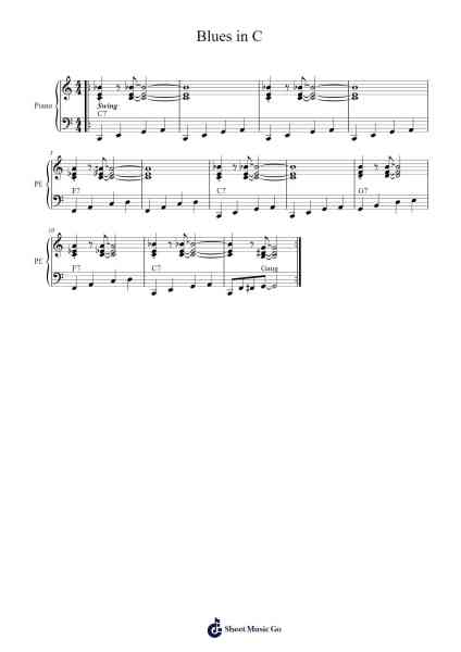 Blues in C Sheet Music by Oscar Pettiford-Arr.Roykiel